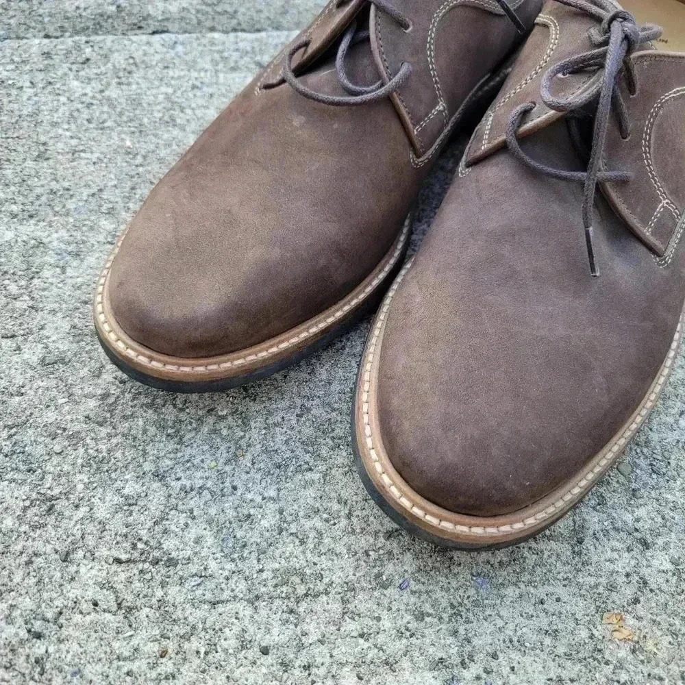 Johnston & Murphy Upton Sheepskin leather lace up men's dress shoes brown size 8 - Picture 2 of 8